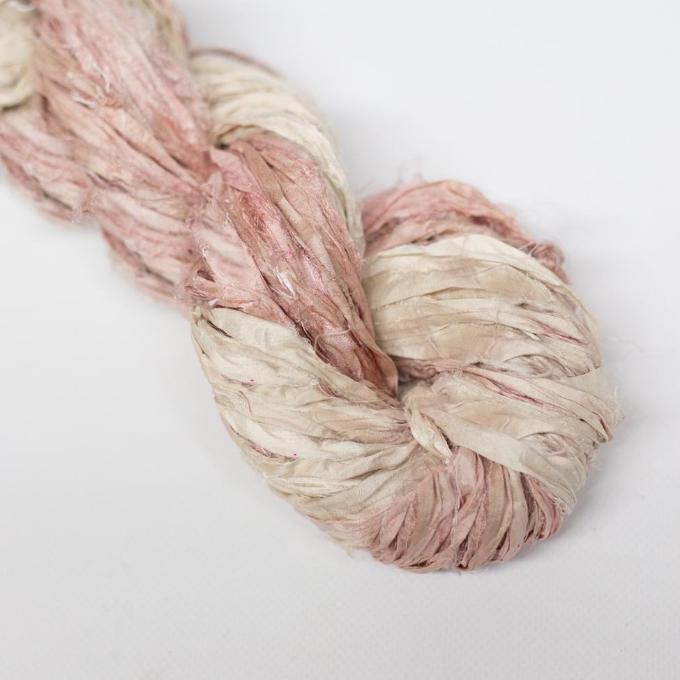 Mary Maker Studio ribbons Blush Recycled Sari Silk Ombre' Ribbon macrame cotton macrame rope macrame workshop macrame patterns macrame