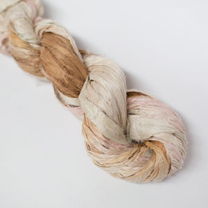 Mary Maker Studio ribbons Bronze Recycled Sari Silk Ombre' Ribbon macrame cotton macrame rope macrame workshop macrame patterns macrame