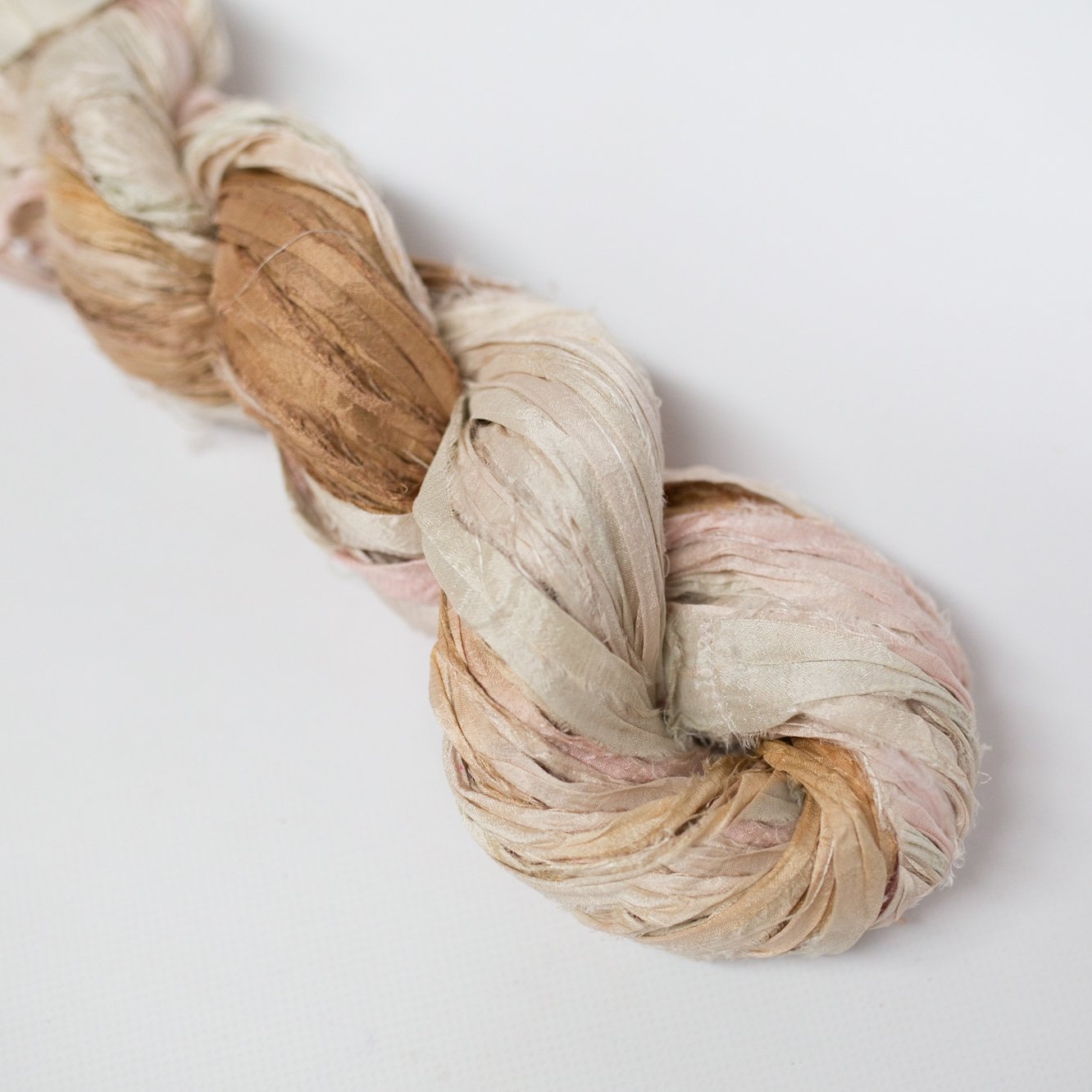 Mary Maker Studio ribbons Bronze Recycled Sari Silk Ombre' Ribbon macrame cotton macrame rope macrame workshop macrame patterns macrame