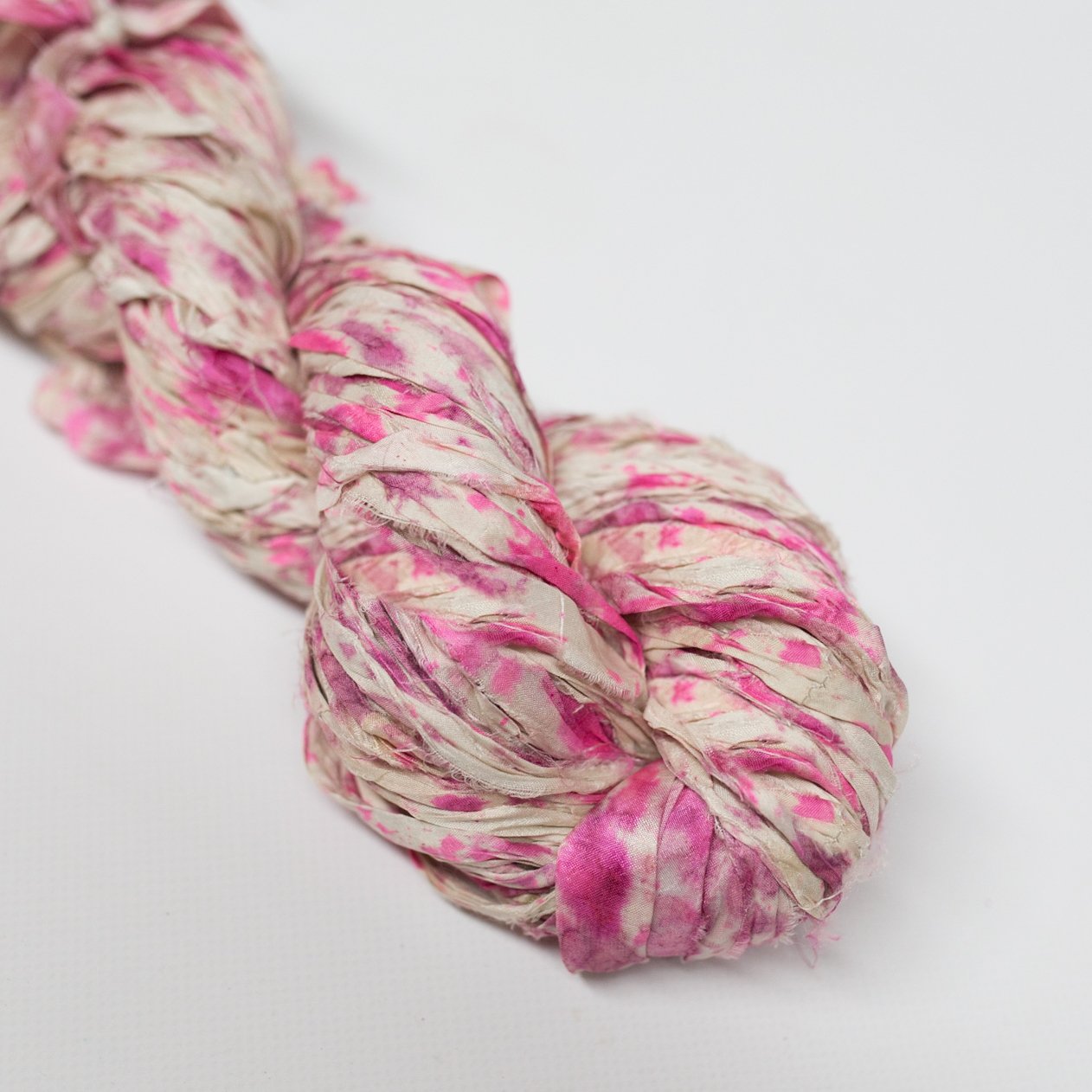 Mary Maker Studio ribbons Bubblegum Recycled Sari Silk Hand Painted Ribbon macrame cotton macrame rope macrame workshop macrame patterns macrame