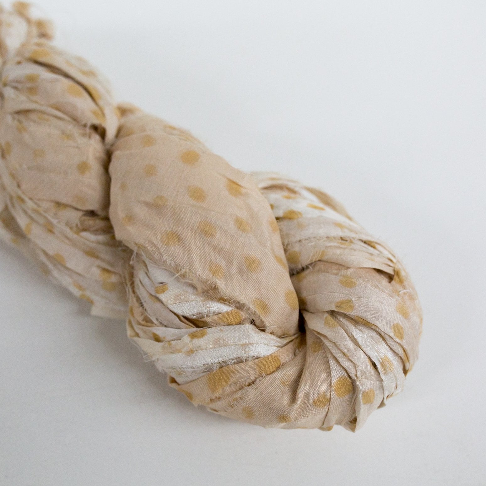 Mary Maker Studio ribbons Butterscotch Sari Silk Polkadot Ribbon macrame cotton macrame rope macrame workshop macrame patterns macrame