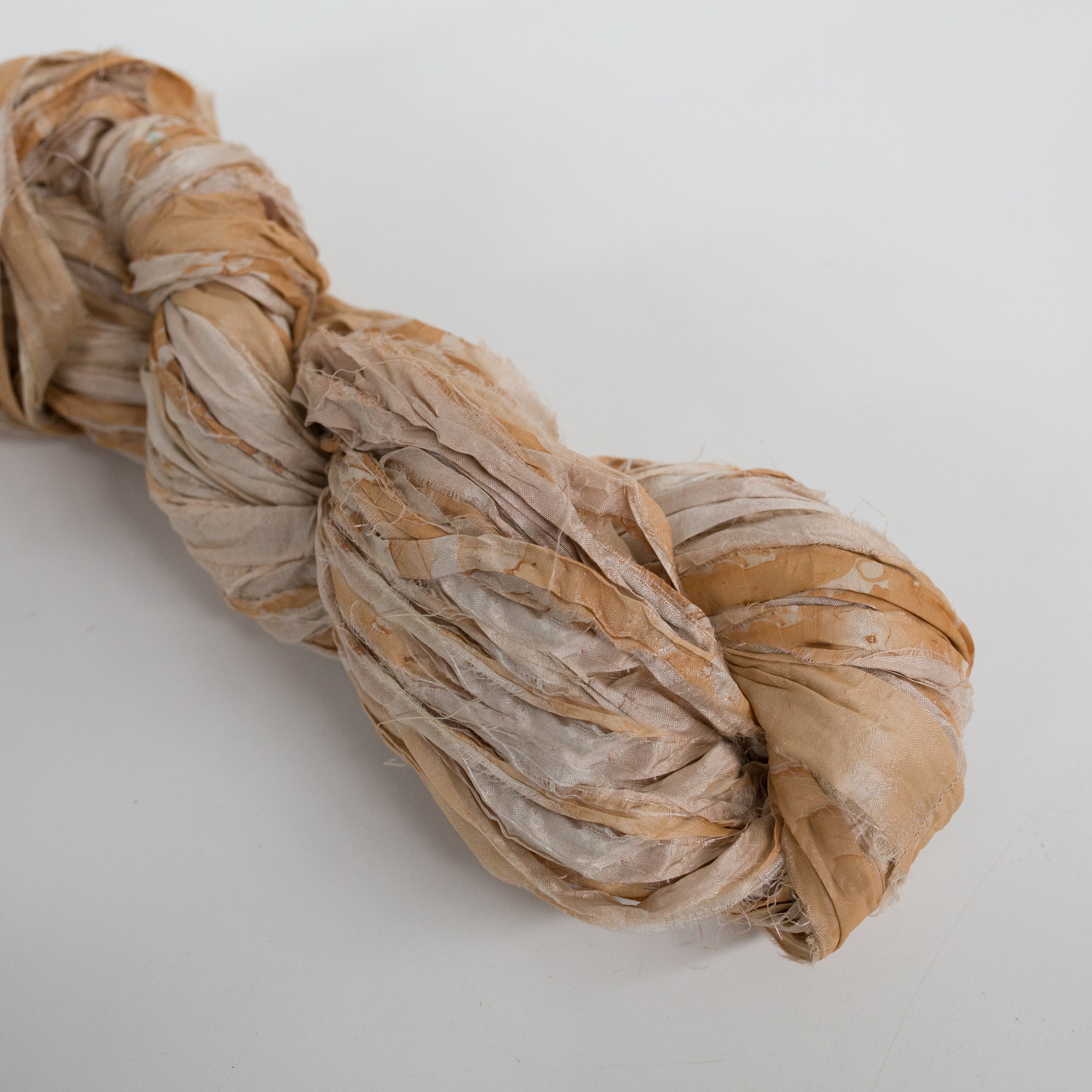 Mary Maker Studio ribbons Caramel Marble Recycled Sari Silk Ribbon macrame cotton macrame rope macrame workshop macrame patterns macrame