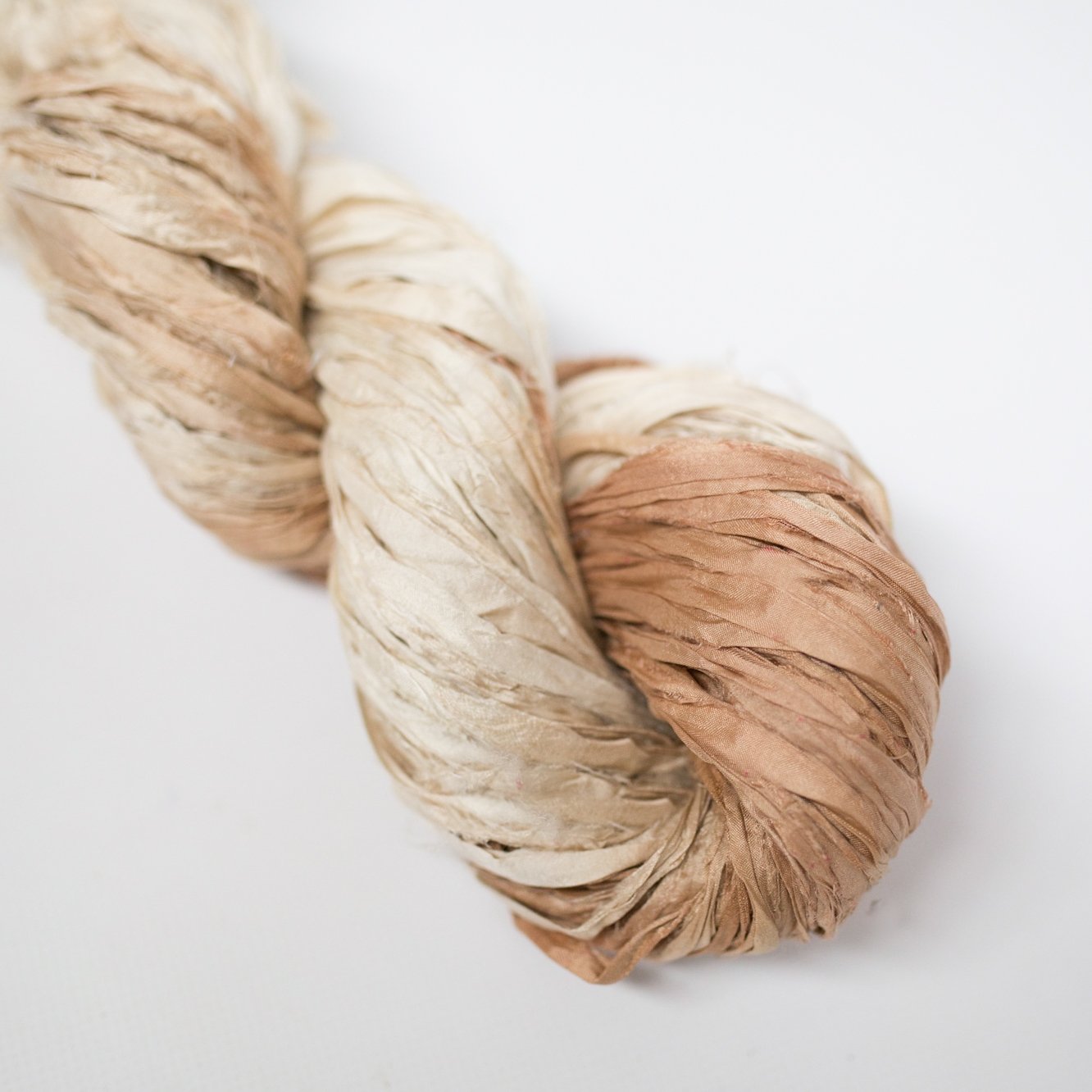 Mary Maker Studio ribbons Caramel Recycled Sari Silk Ombre' Ribbon macrame cotton macrame rope macrame workshop macrame patterns macrame