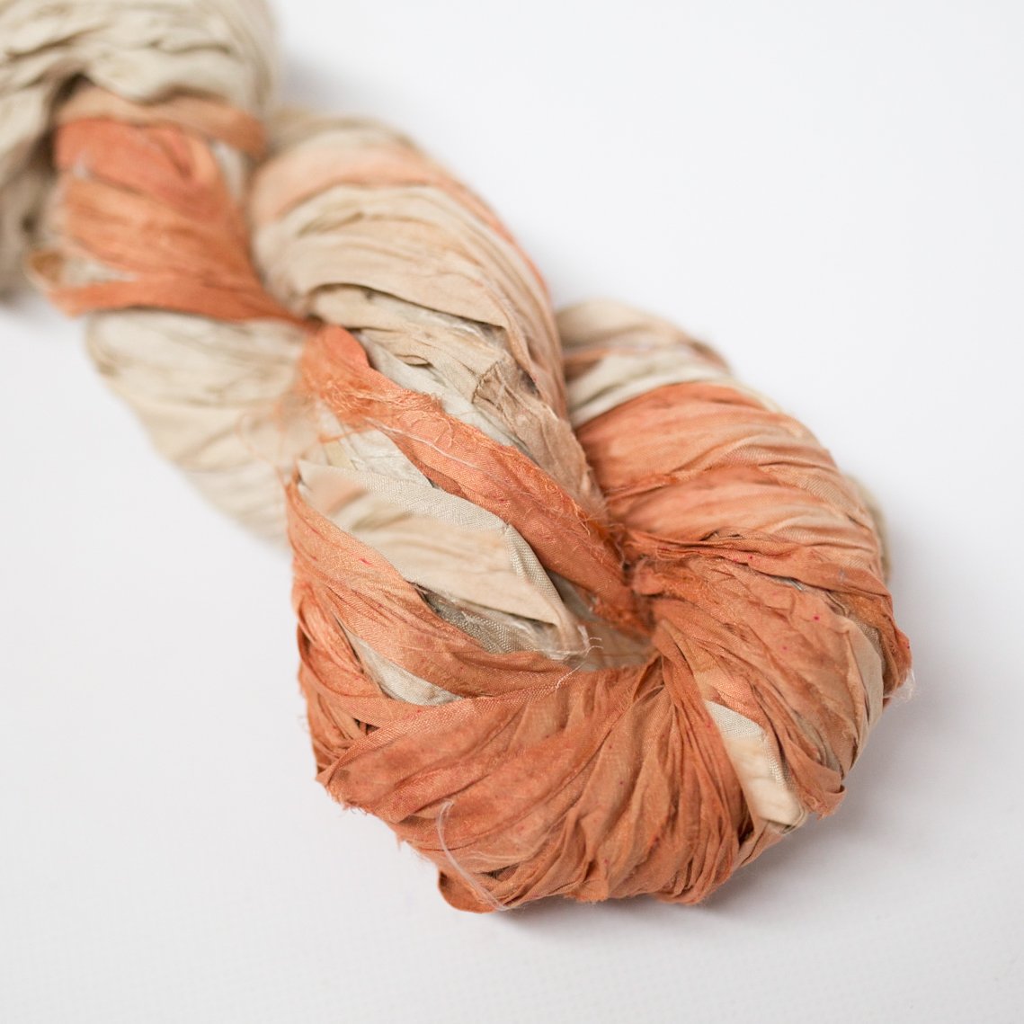 Mary Maker Studio ribbons Copper Recycled Sari Silk Ombre' Ribbon macrame cotton macrame rope macrame workshop macrame patterns macrame