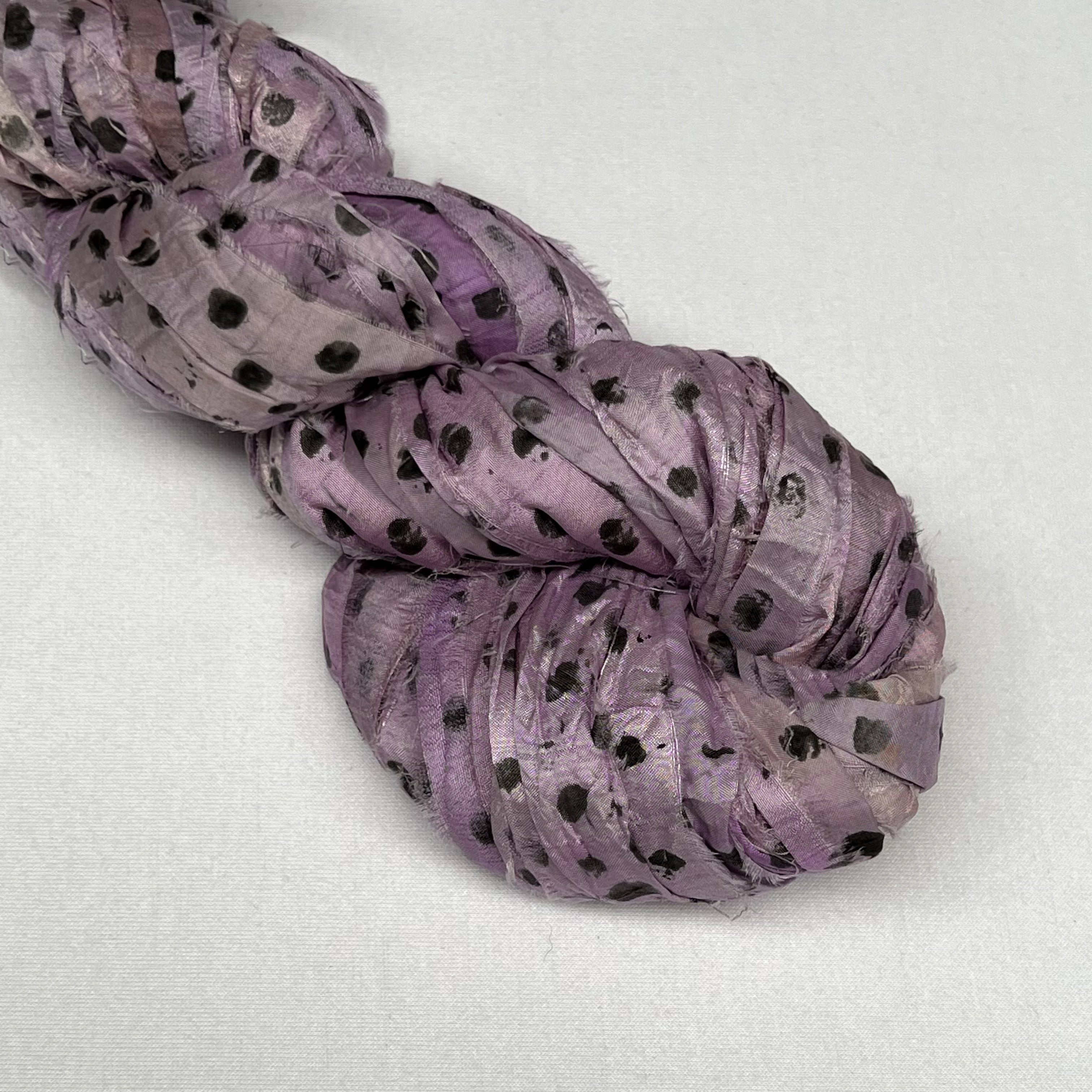 Mary Maker Studio ribbons Lilac Sari Silk Polkadot Ribbon macrame cotton macrame rope macrame workshop macrame patterns macrame