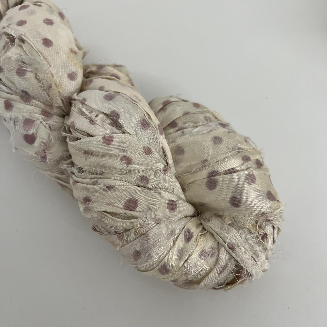 Mary Maker Studio ribbons Mauve Sari Silk Polkadot Ribbon macrame cotton macrame rope macrame workshop macrame patterns macrame