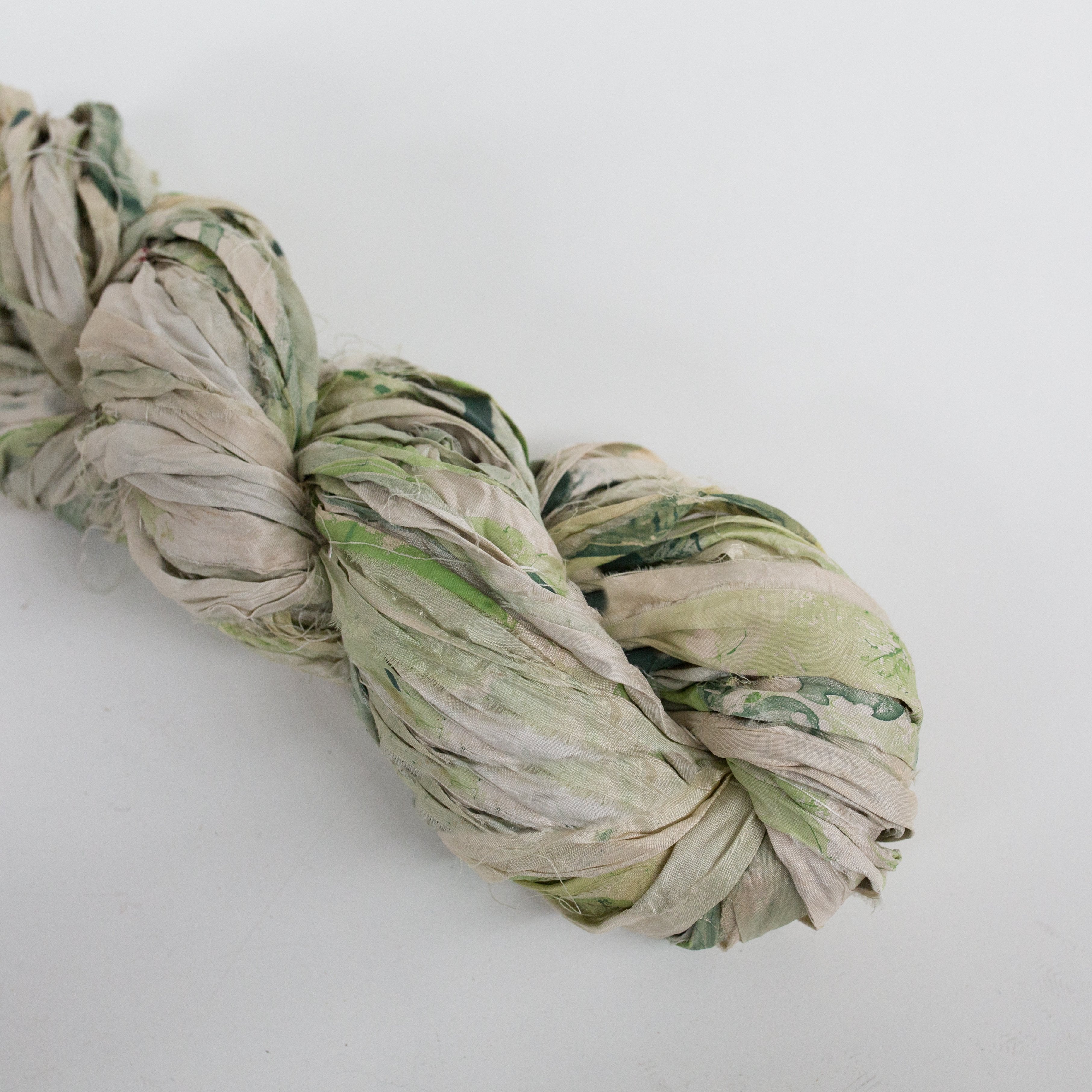 Mary Maker Studio ribbons Pistachio Marble Recycled Sari Silk Ribbon macrame cotton macrame rope macrame workshop macrame patterns macrame
