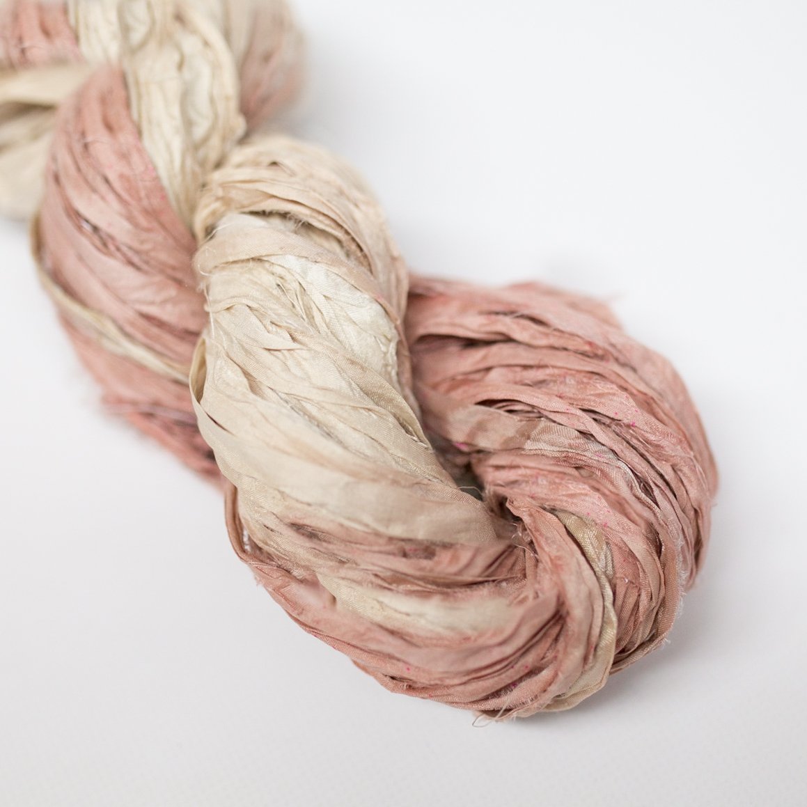 Mary Maker Studio ribbons Rose Gold Recycled Sari Silk Ombre' Ribbon macrame cotton macrame rope macrame workshop macrame patterns macrame