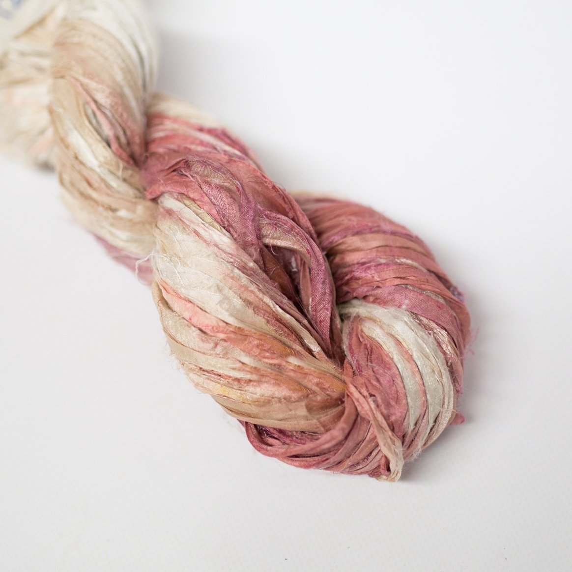 Mary Maker Studio ribbons Rose Recycled Sari Silk Ombre' Ribbon macrame cotton macrame rope macrame workshop macrame patterns macrame