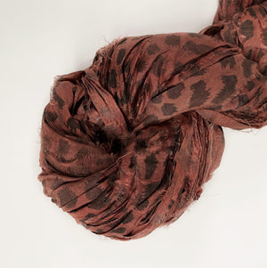 Mary Maker Studio ribbons Rust Leopard Sari Silk Leopard Ribbon macrame cotton macrame rope macrame workshop macrame patterns macrame
