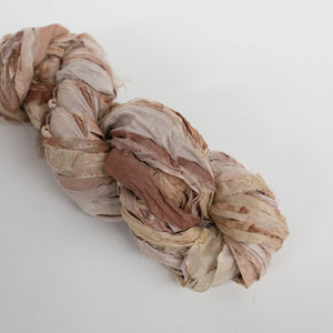 Mary Maker Studio ribbons Rust Marble Recycled Sari Silk Ribbon macrame cotton macrame rope macrame workshop macrame patterns macrame