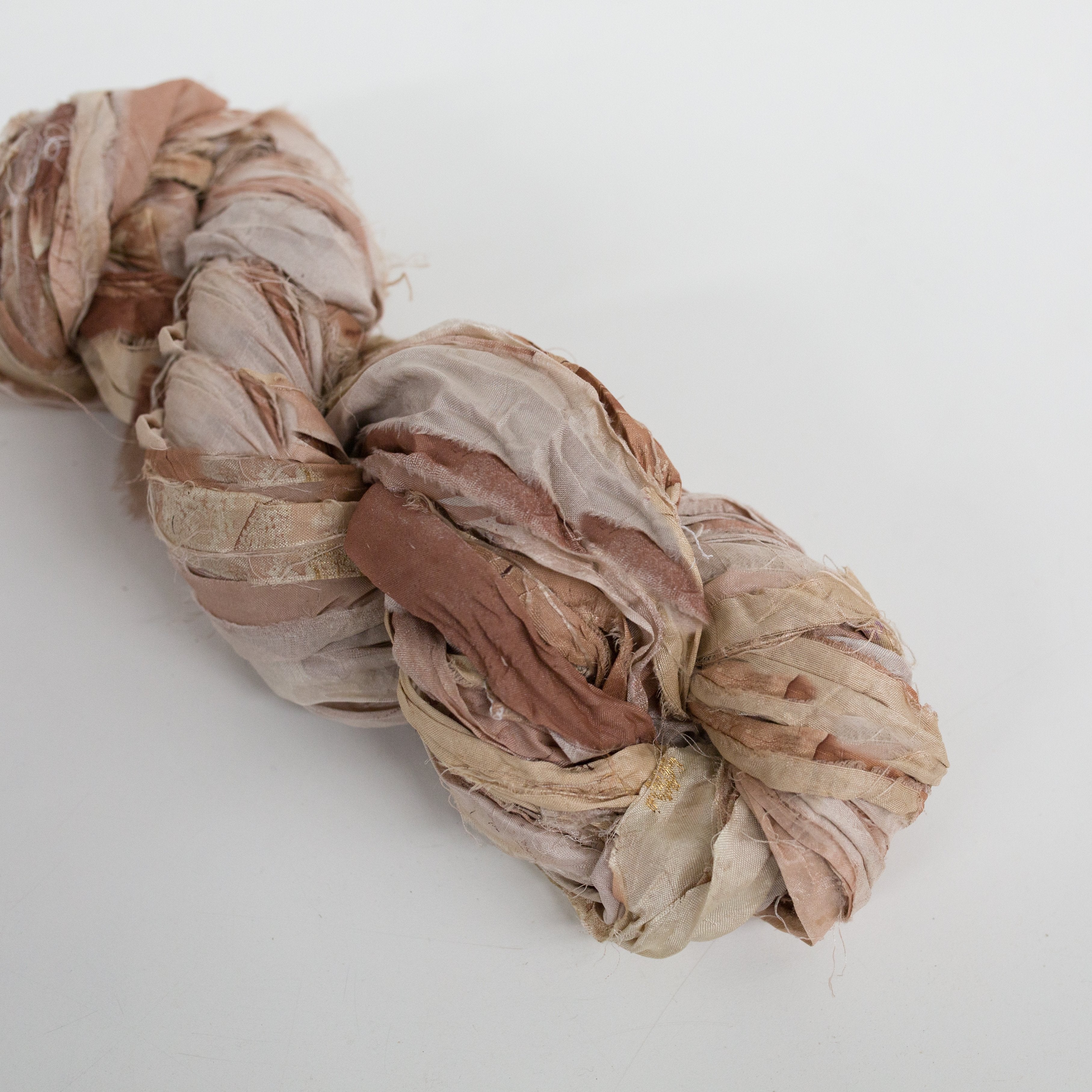Mary Maker Studio ribbons Rust Marble Recycled Sari Silk Ribbon macrame cotton macrame rope macrame workshop macrame patterns macrame