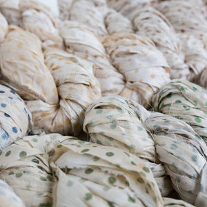Mary Maker Studio ribbons Sari Silk Polkadot Ribbon macrame cotton macrame rope macrame workshop macrame patterns macrame