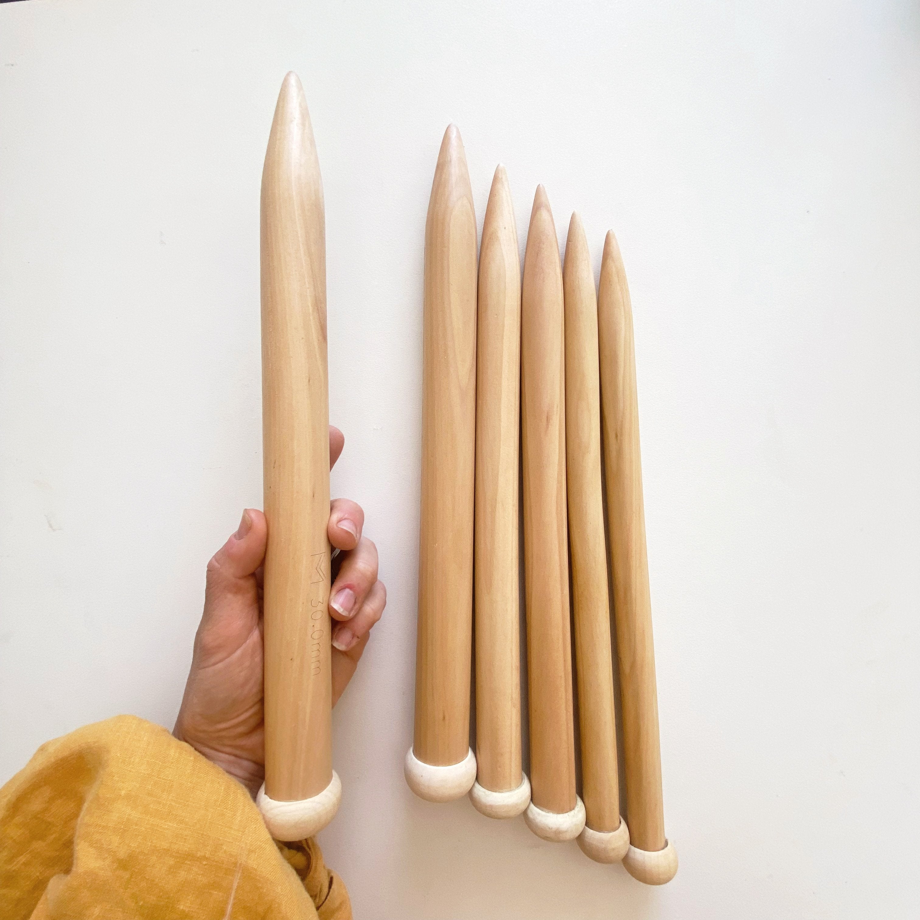 Mary Maker Studio Tools & Acceccories Big Knitting Needles macrame cotton macrame rope macrame workshop macrame patterns macrame