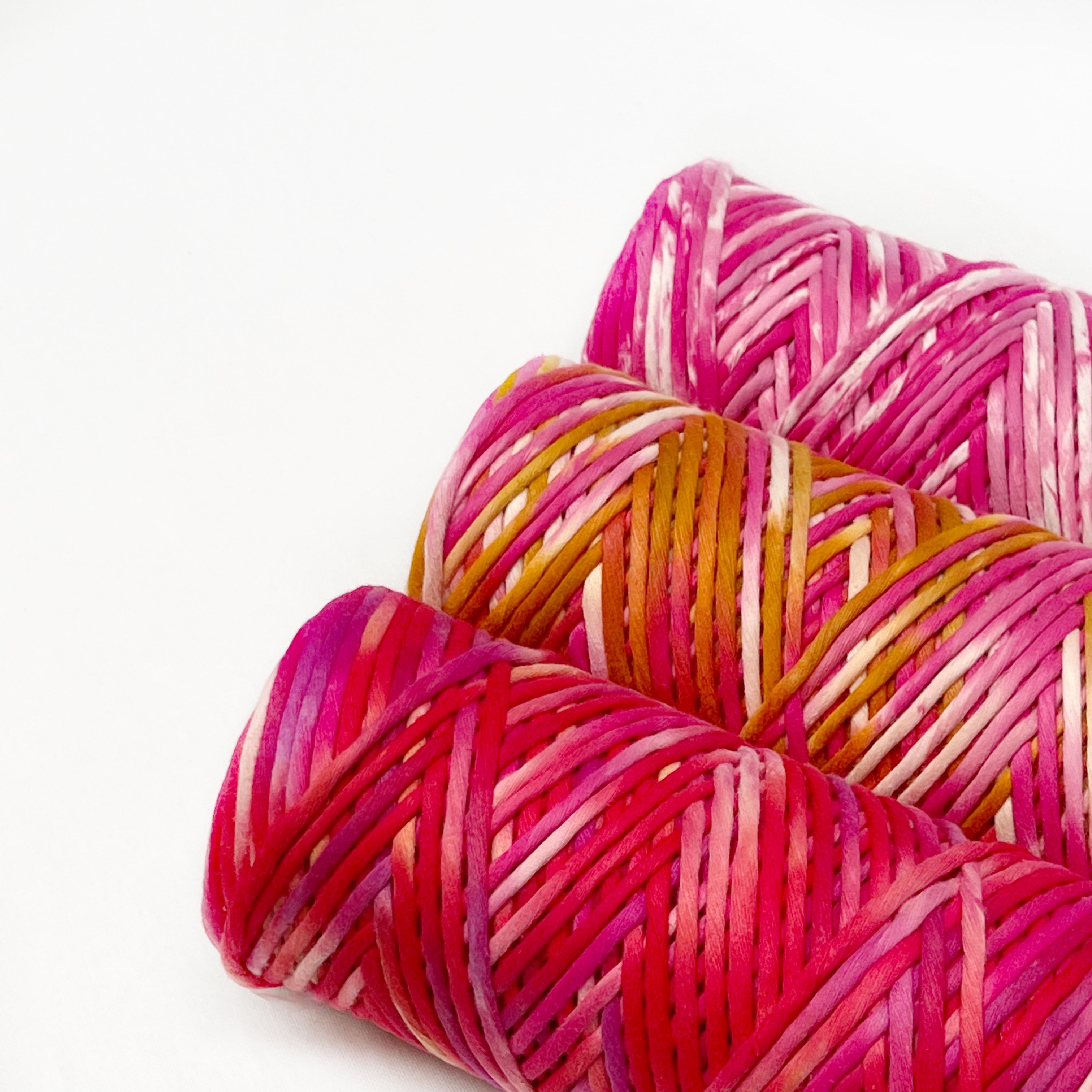 Hand Painted Macrame String // Lipstick Pink