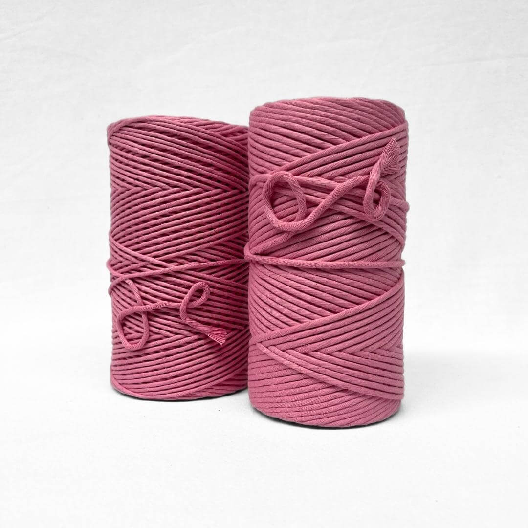 Recycled Luxe Macrame String // Musk Pink Cotton Cord - Mary Maker ...