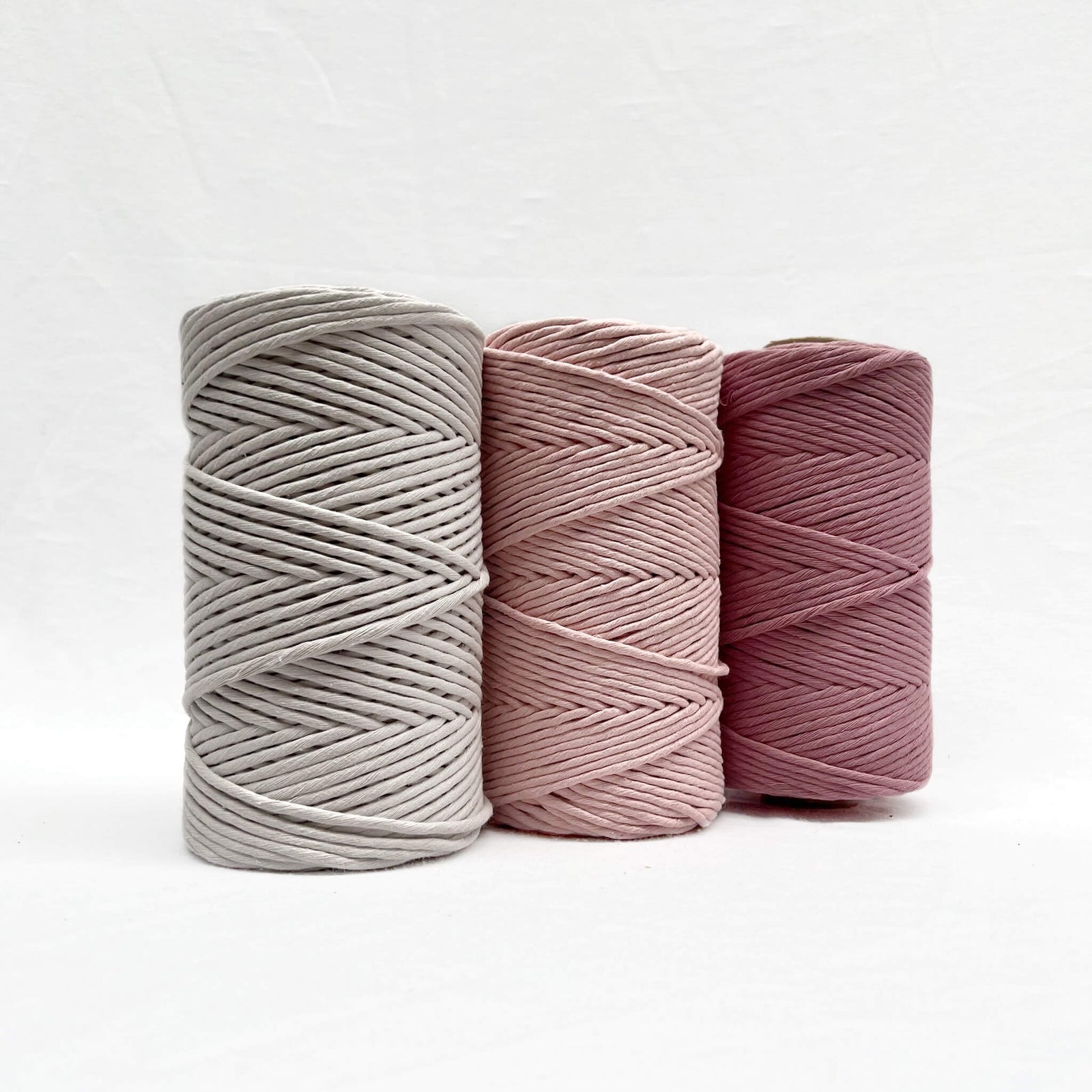 mary maker studio 1kg 5mm recycled cotton macrame string in crisp cherry blossom pink colour suitable for macrame workshops beginners and advanced artists