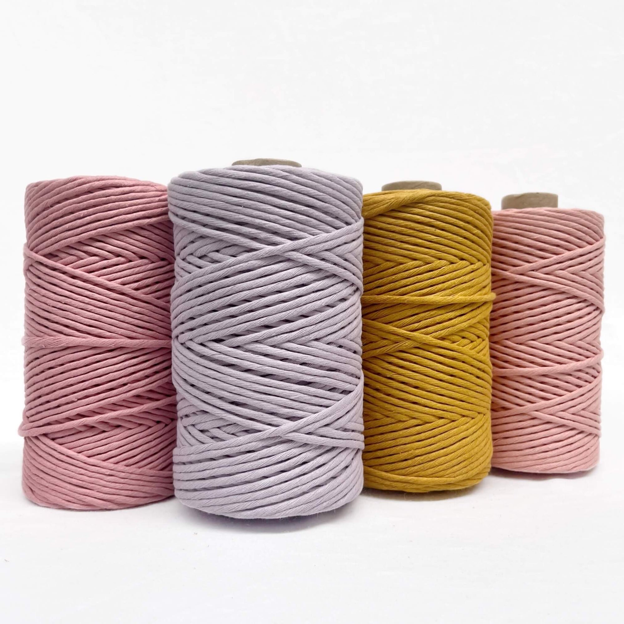 mary maker studio 1kg 5mm recycled cotton macrame string in warm baked blush pink colour suitable for macrame workshops beginners and advanced artists
