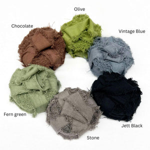 olive green vintage blue blakc stone grey fern green deep chocolate brown frizz rolls group photo on white wall