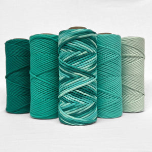 combination photo showing marine green with four matching solid colours