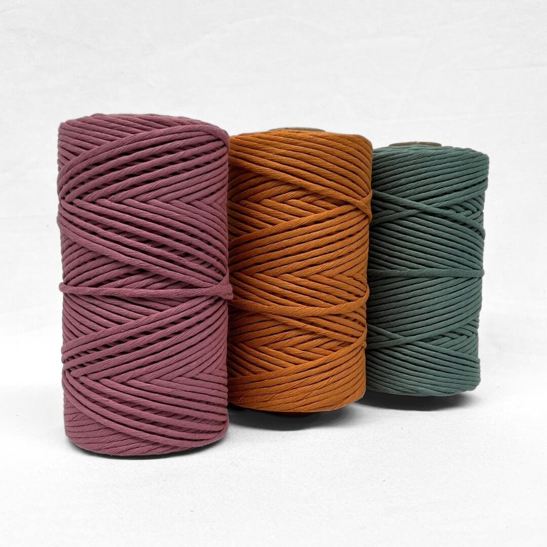 Recycled Luxe Macrame String // Plum Pink Cotton Cord - Mary Maker ...