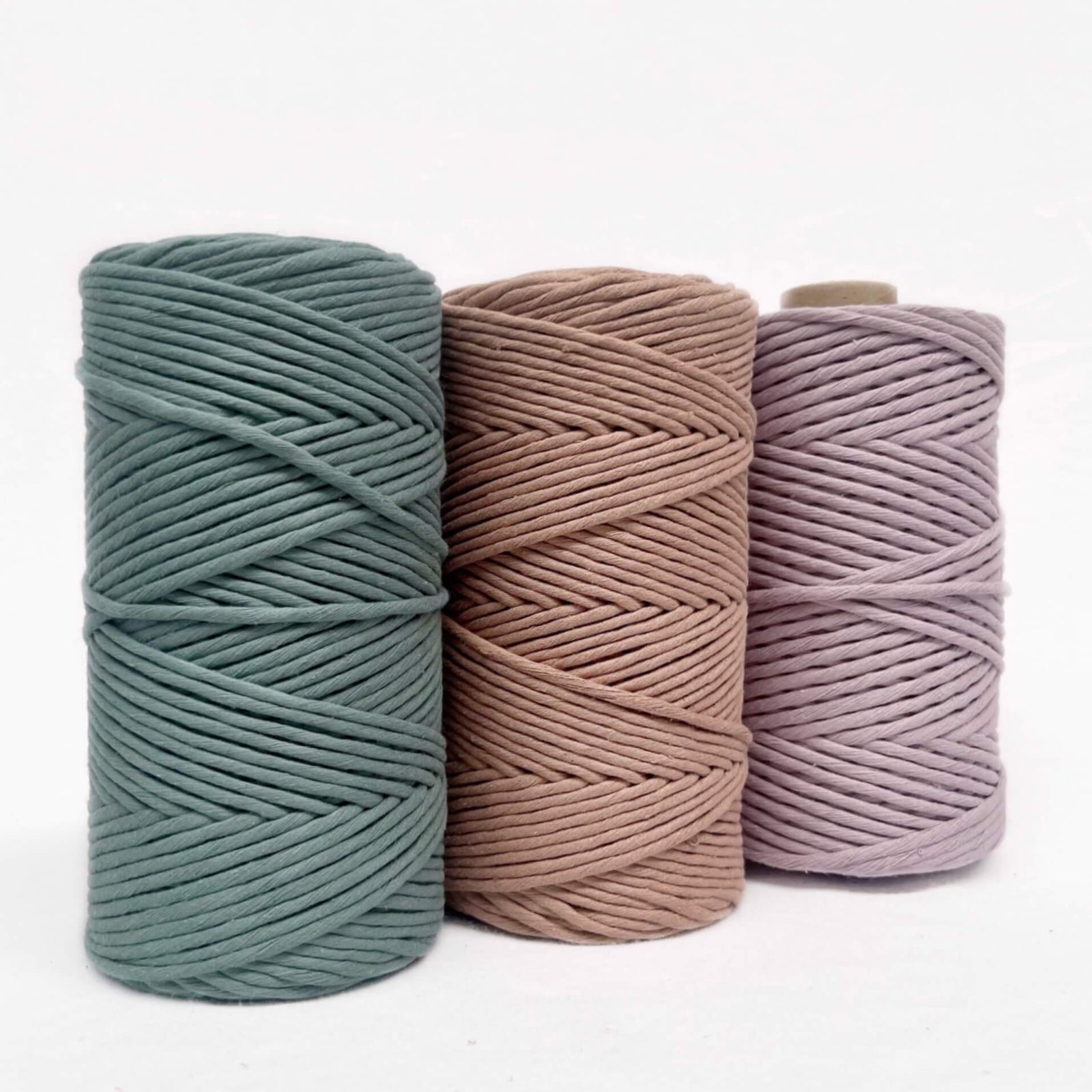 mary maker studio 1kg 5mm recycled cotton macrame string in dusty winter green colour buy online for macrame workshops beginners and advanced artists