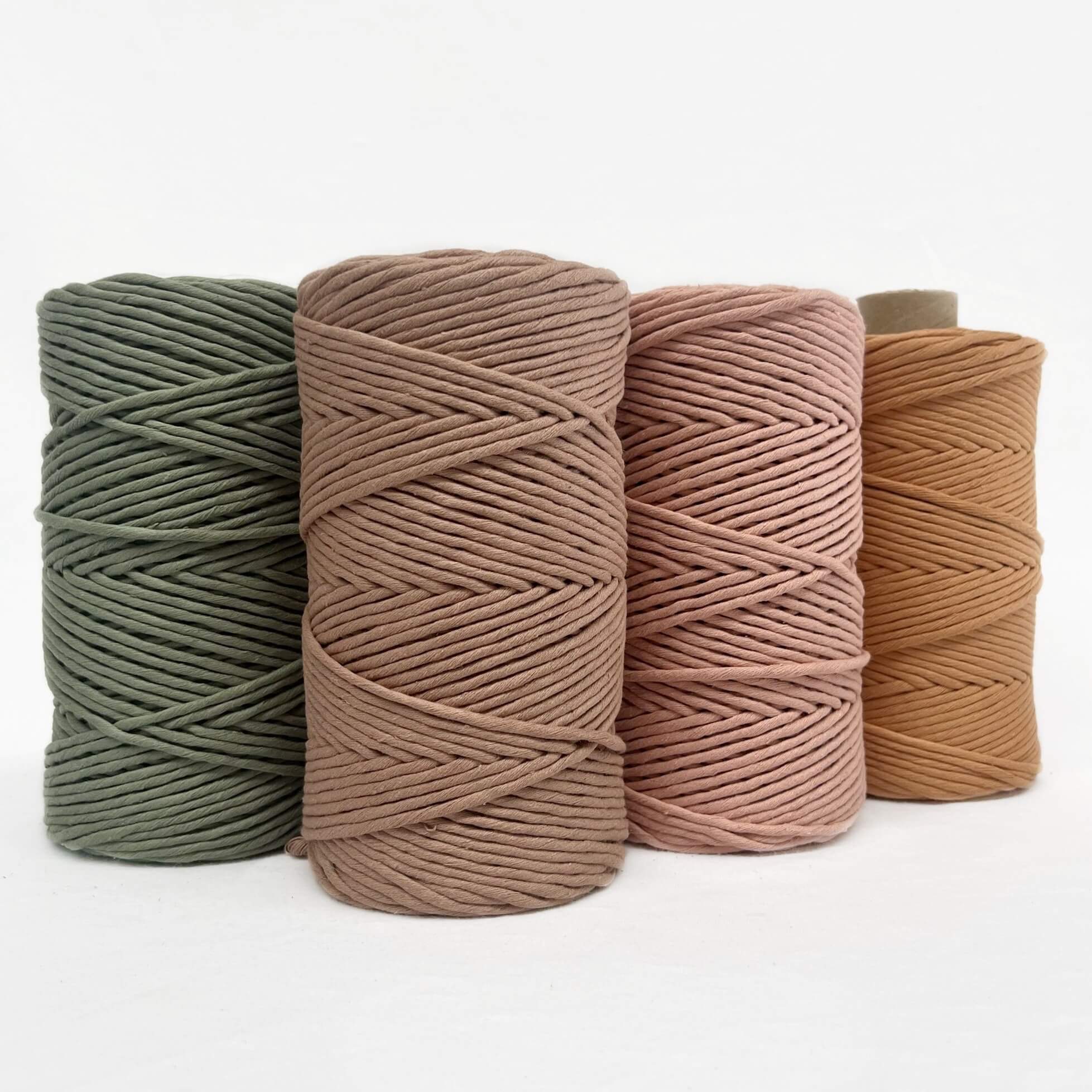 mary maker studio 1kg 5mm recycled cotton macrame string in vintage desert sage colour buy online for macrame workshops beginners and advanced artists
