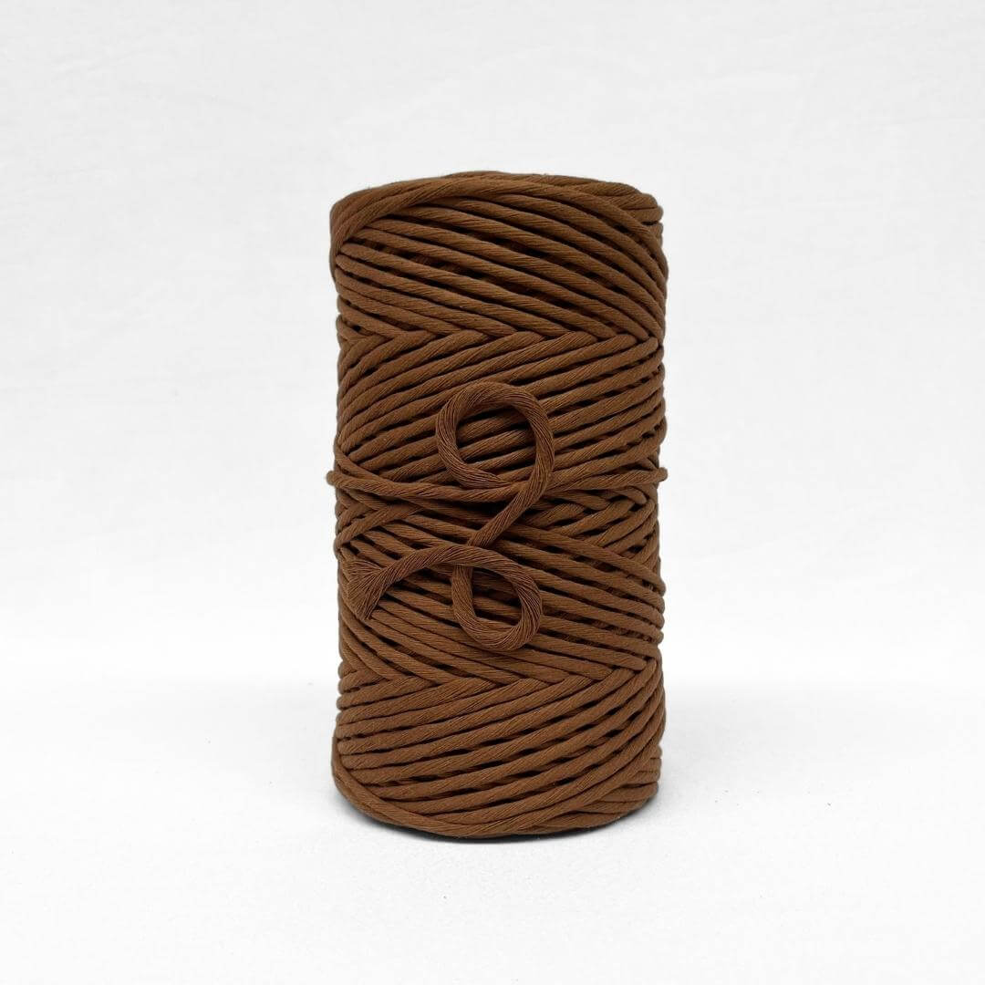Chocolate Macrame String, 3mm Single Strand 327 Feet Brown Macrame Cord,  100% Cotton Macrame Rope, 109 Yards 