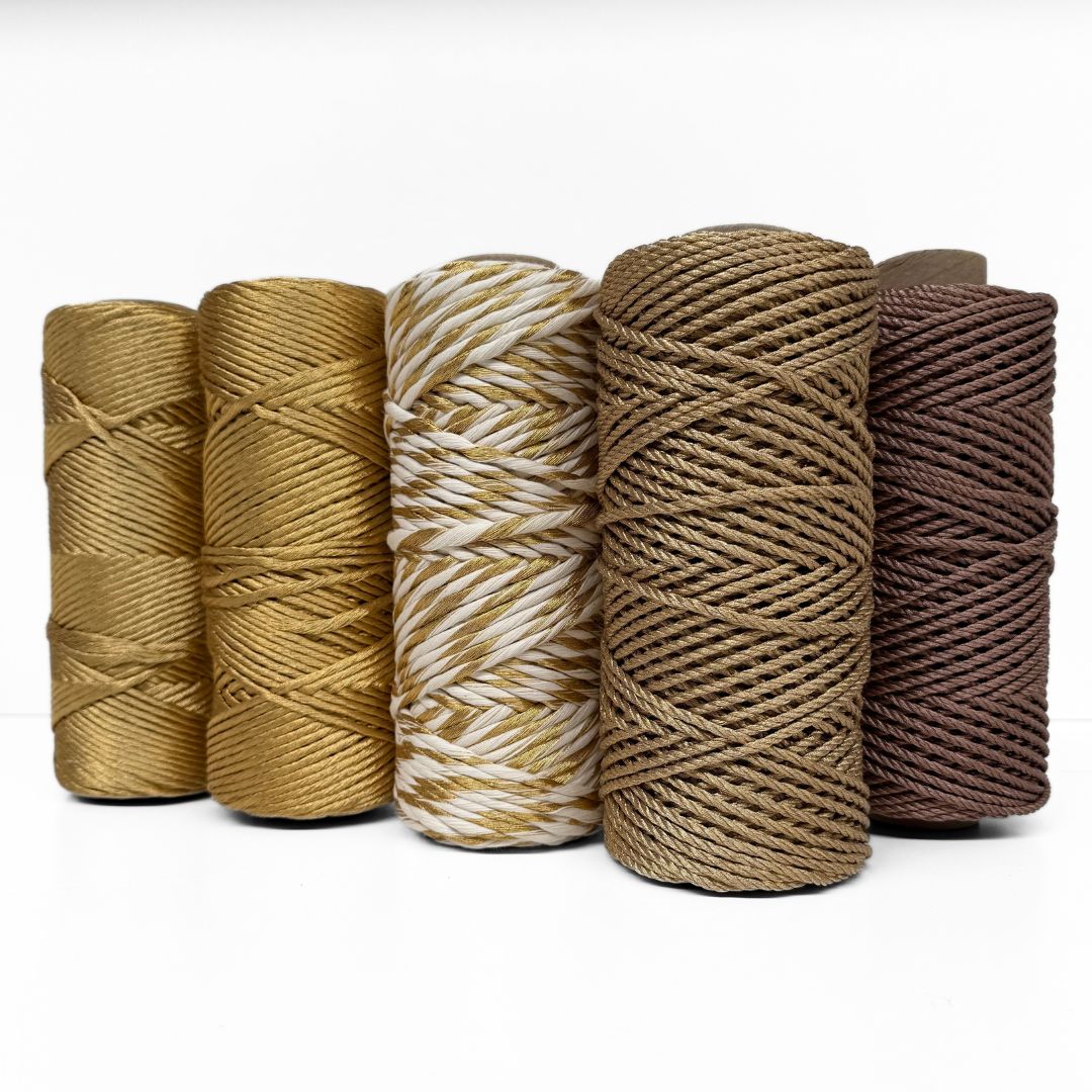 Cloud 9 Macrame String Bundle || Warm Metallics