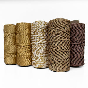 Cloud 9 Macrame String Bundle || Warm Metallics