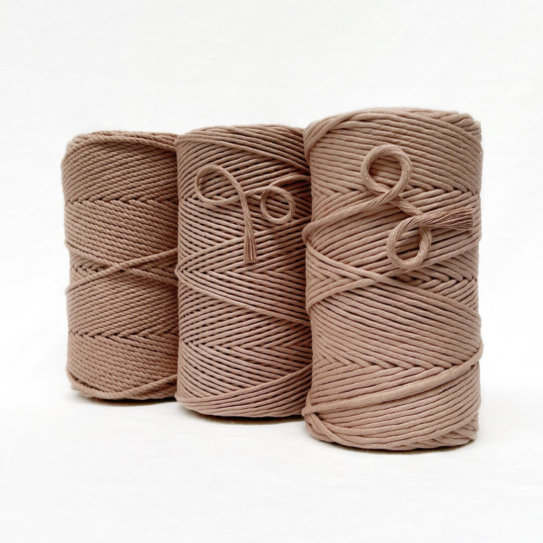 Mary Maker Studio Luxe Colour Cotton 4mm 1KG Recycled Luxe Macrame Rope // Driftwood macrame cotton macrame rope macrame workshop macrame patterns macrame