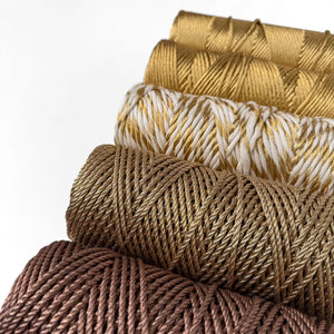 Cloud 9 Macrame String Bundle || Warm Metallics