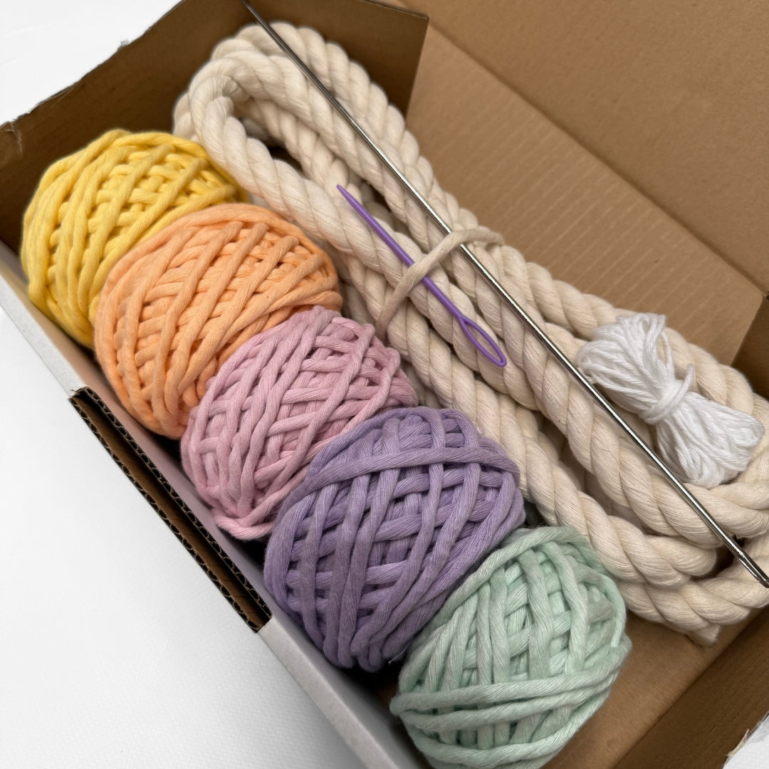 DIY Macrame Rainbow Kit + Pattern