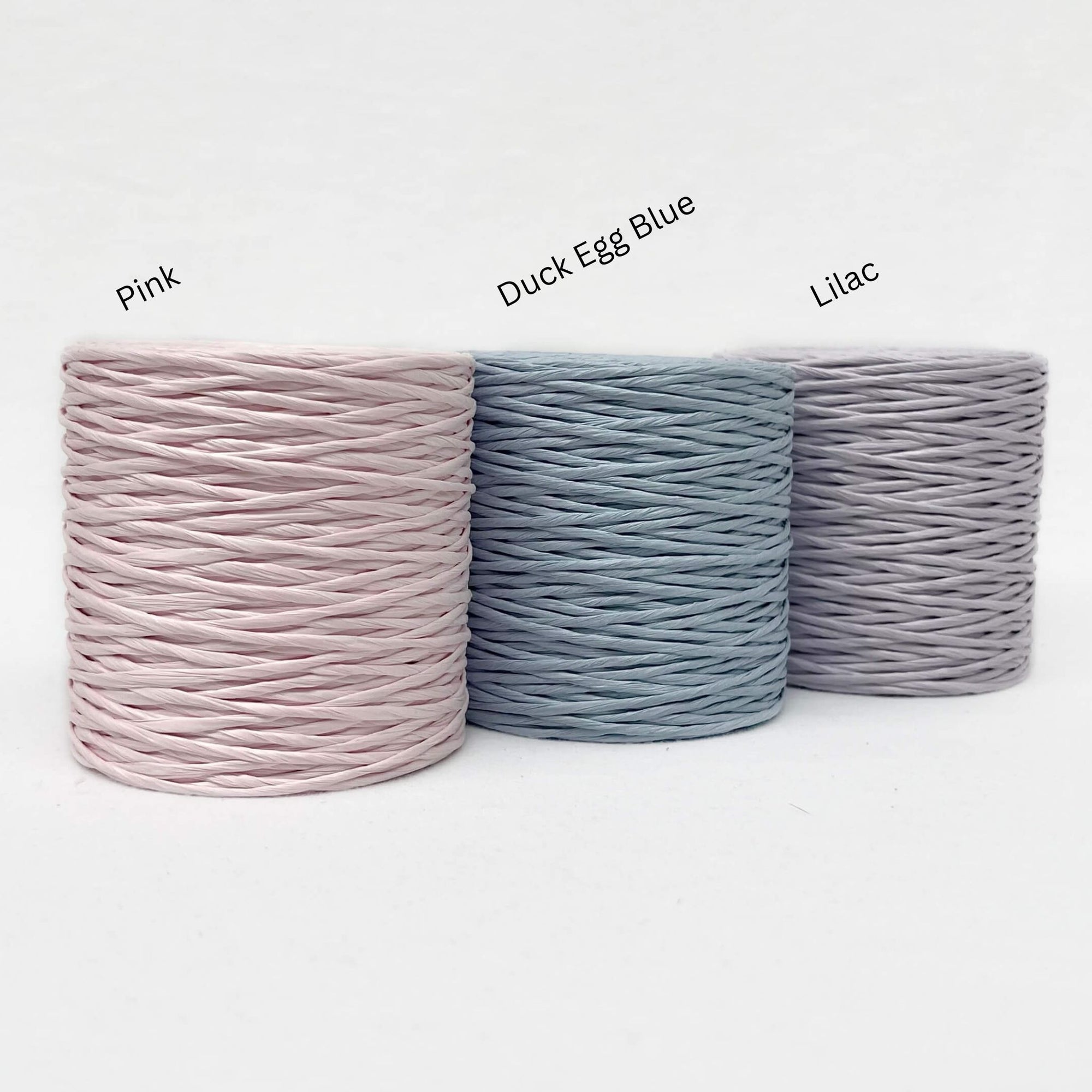 paper wire cord in light colours in combination photos on white background