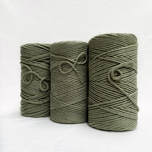mary maker studio 1kg 4mm recycled cotton macrame rope in desert sage green colour suitable for macrame workshops beginners and advanced artists