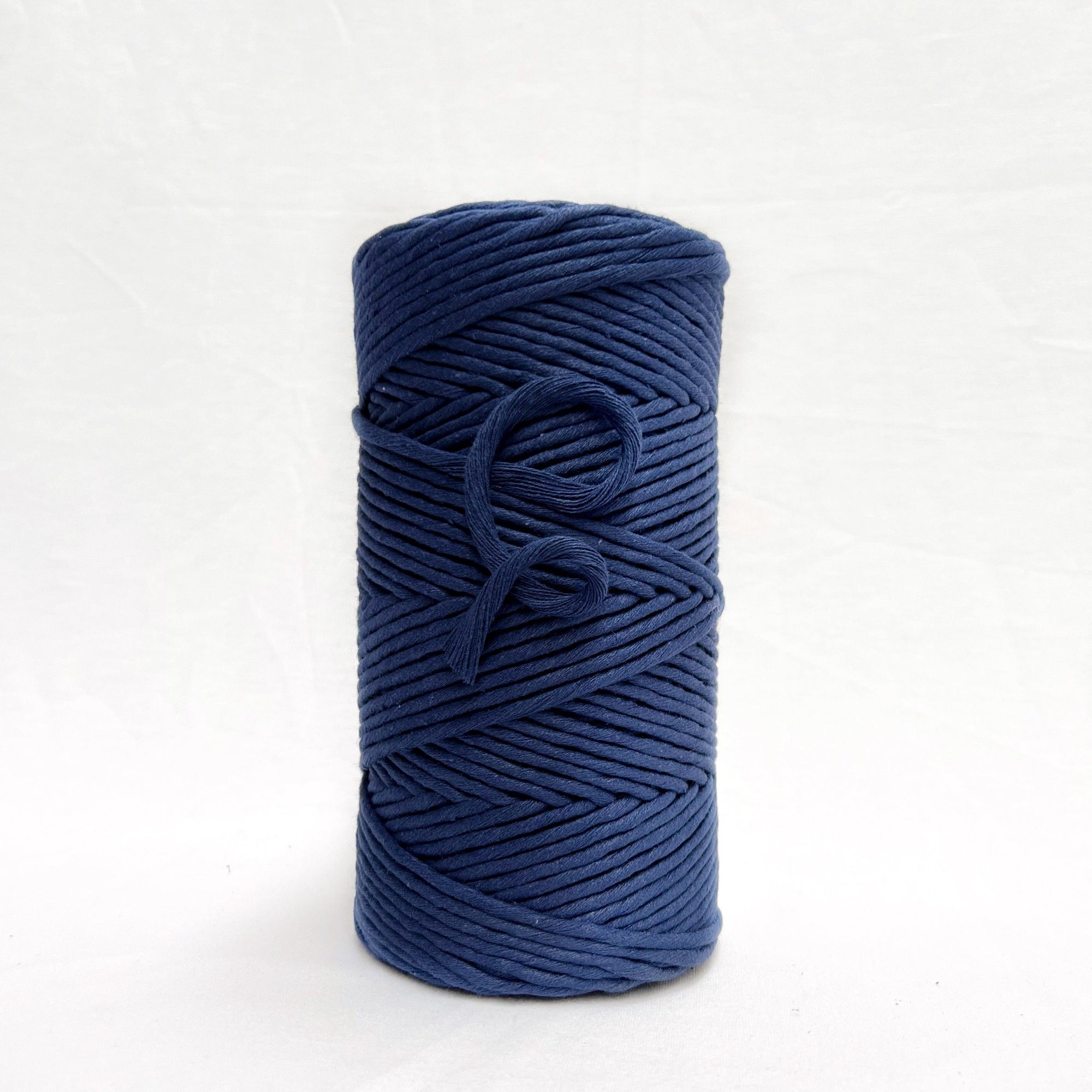 Mary Maker Studio 5mm 1kg Recycled Luxe Macrame String // Blue Depths macrame cotton macrame rope macrame workshop macrame patterns macrame