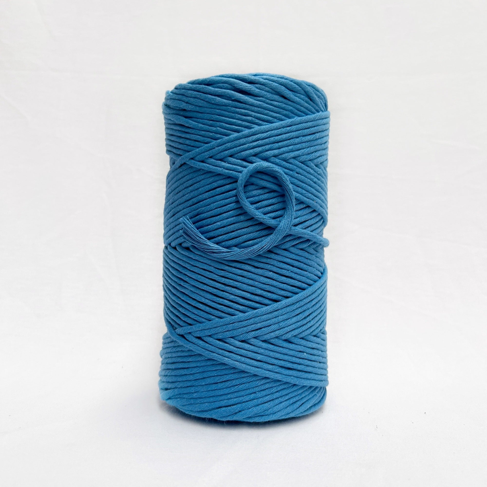 Mary Maker Studio 5mm 1kg Recycled Luxe Macrame String // Bondi Blue macrame cotton macrame rope macrame workshop macrame patterns macrame