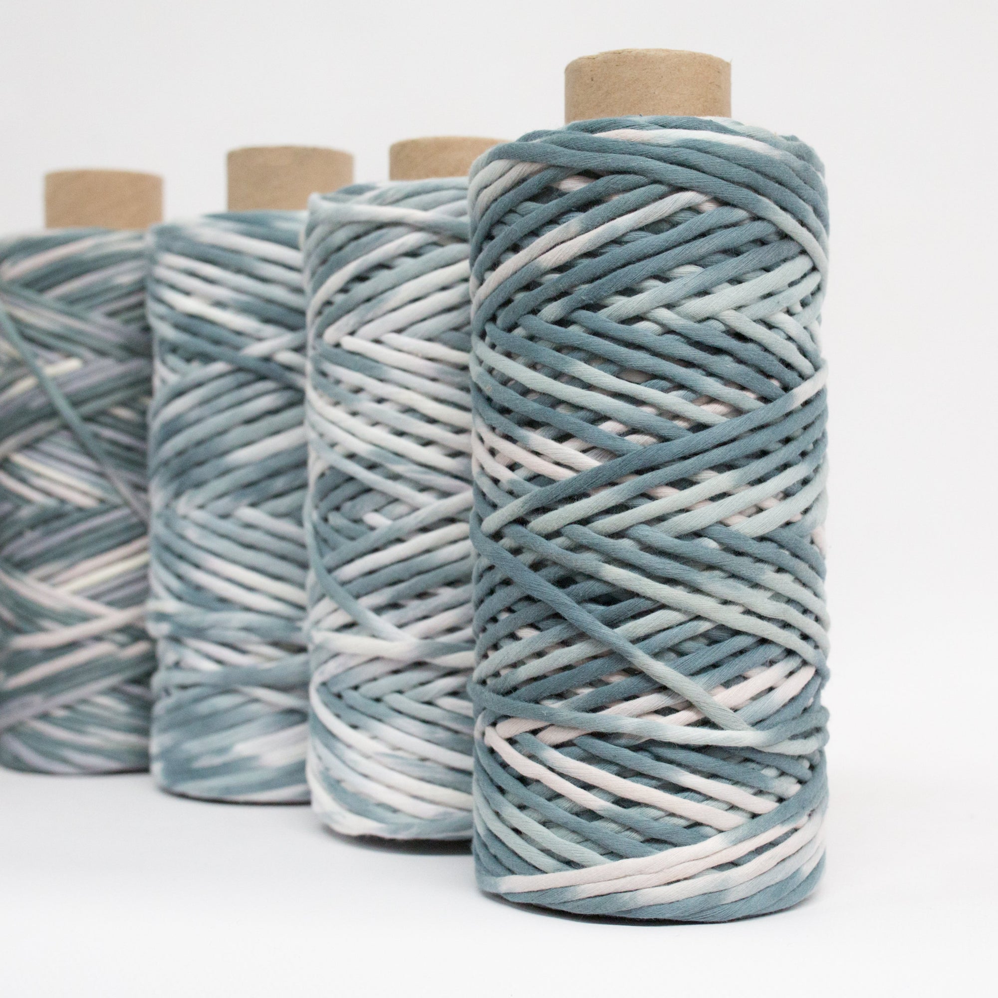 Mary Maker Studio Cloud 9 Cotton 500g Hand Painted Macrame String // River Green macrame cotton macrame rope macrame workshop macrame patterns macrame