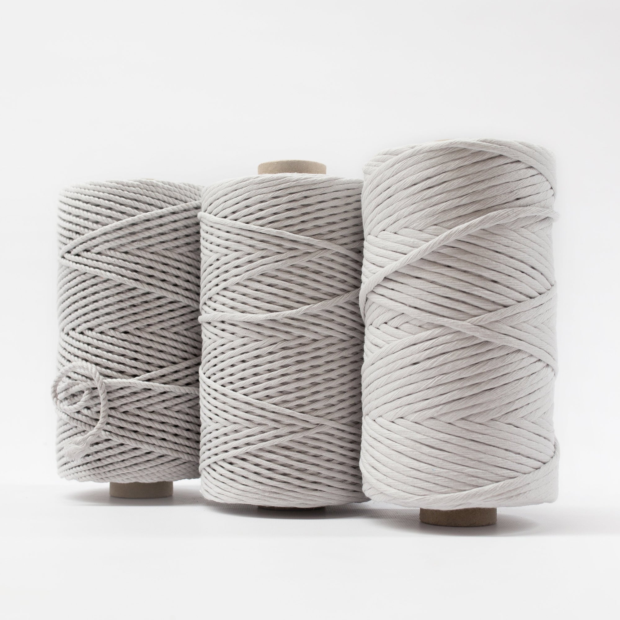 Mary Maker Studio Luxe Colour Cotton 4mm 1KG Recycled Luxe Macrame Rope // Cloud Grey macrame cotton macrame rope macrame workshop macrame patterns macrame