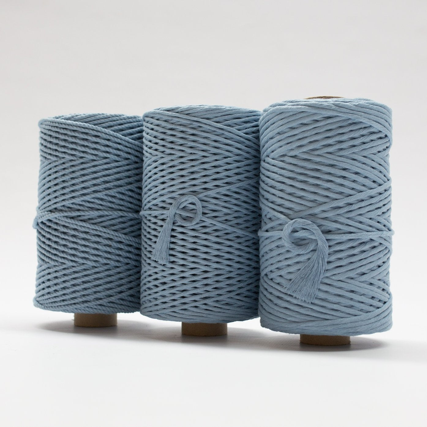 Mary Maker Studio Luxe Colour Cotton 4mm 1KG Recycled Luxe Macrame Rope // Powder Blue macrame cotton macrame rope macrame workshop macrame patterns macrame