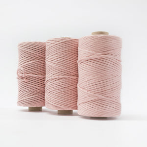 Mary Maker Studio Luxe Colour Cotton 4mm 1KG Recycled Luxe Macrame Rope // Powder Pink macrame cotton macrame rope macrame workshop macrame patterns macrame