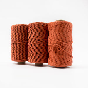 Mary Maker Studio Luxe Colour Cotton 4mm 1KG Recycled Luxe Macrame Rope // Terracotta macrame cotton macrame rope macrame workshop macrame patterns macrame