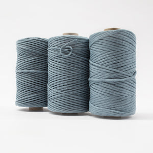 Mary Maker Studio Luxe Colour Cotton 4mm 1KG Recycled Luxe Macrame Rope // Vintage Blue macrame cotton macrame rope macrame workshop macrame patterns macrame