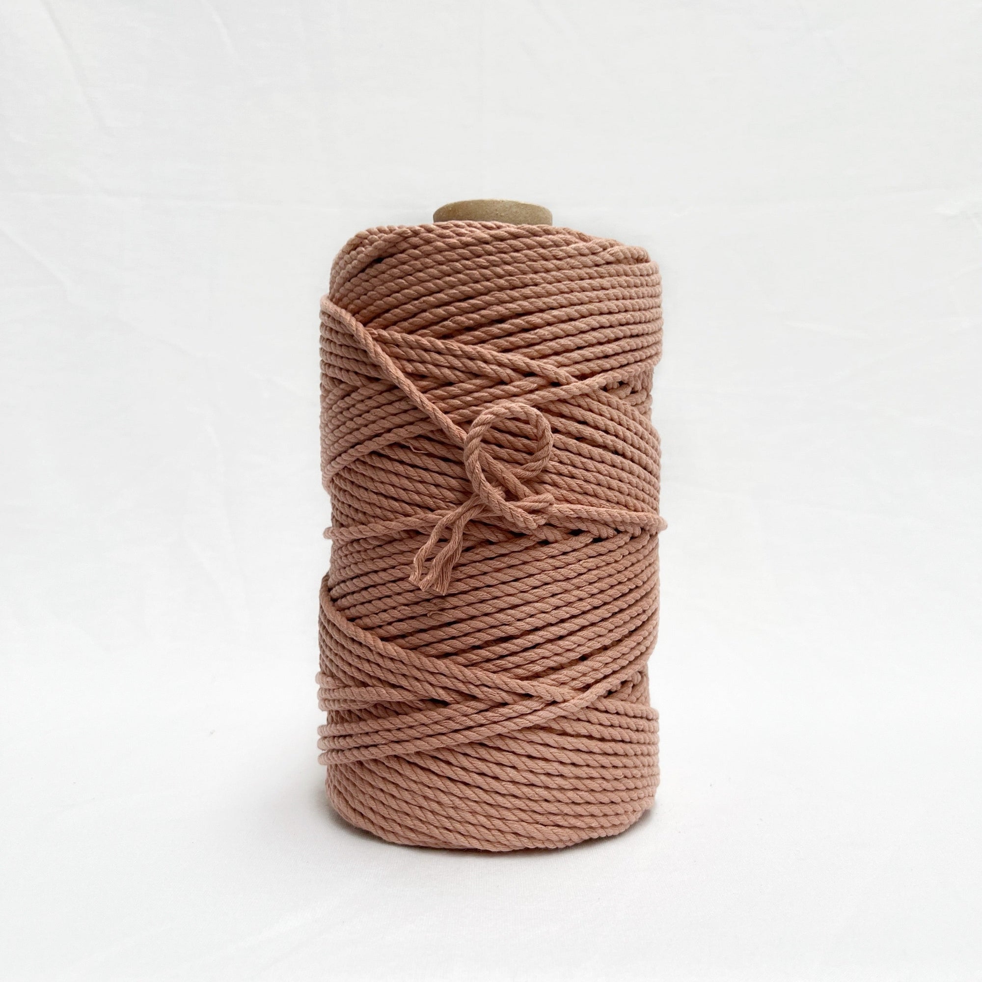 mary maker studio 1kg 4mm recycled cotton macrame rope in vintage peach colour suitable for macrame workshops beginners and advanced artists