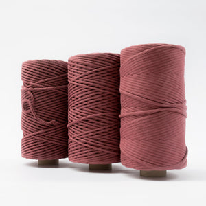 Mary Maker Studio Luxe Colour Cotton 4mm 1KG Recycled Luxe Macrame Rope // Wilted Rose macrame cotton macrame rope macrame workshop macrame patterns macrame