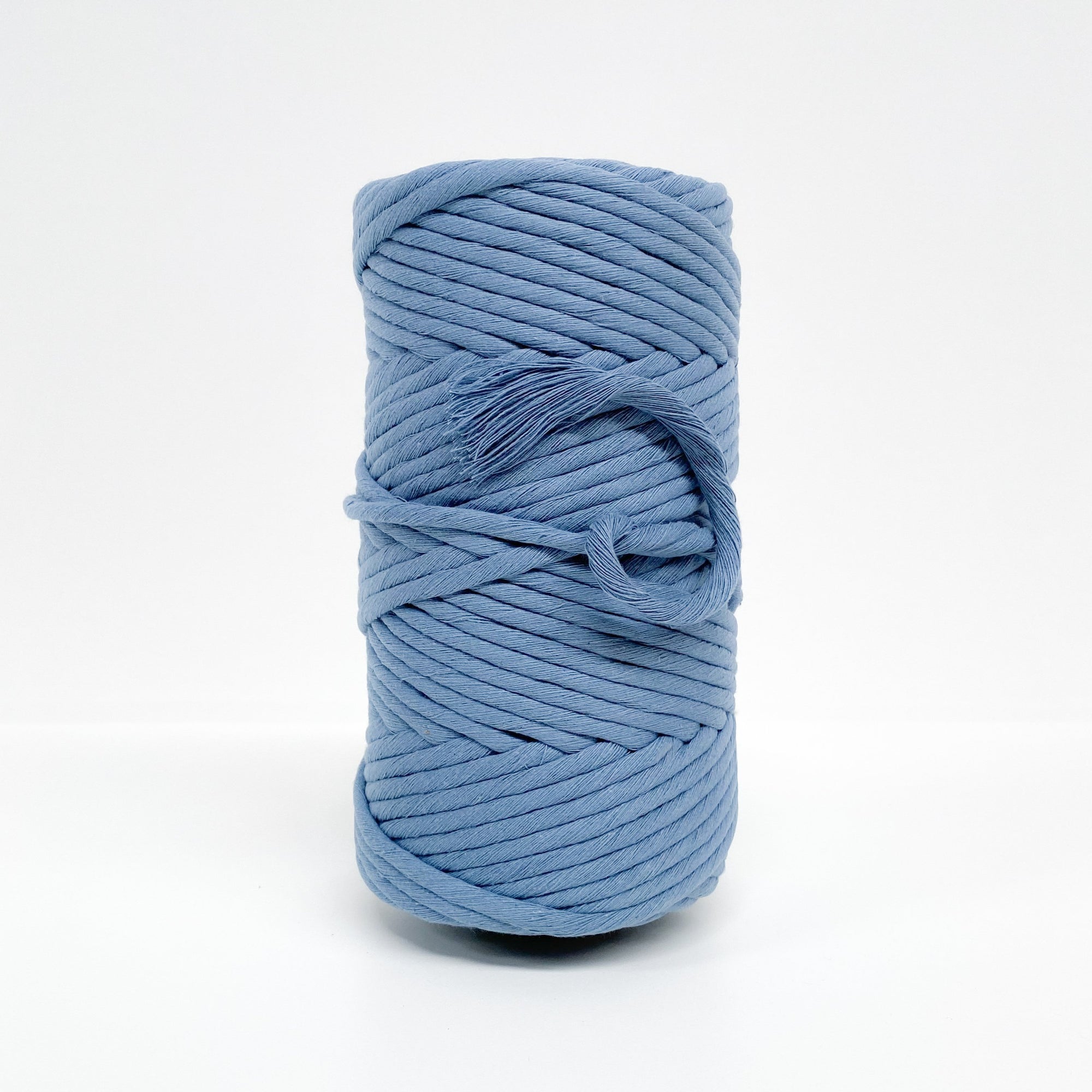 Mary Maker Studio Luxe Colour Cotton 8mm 1KG 8mm Recycled Luxe Macrame String // Vintage Blue macrame cotton macrame rope macrame workshop macrame patterns macrame