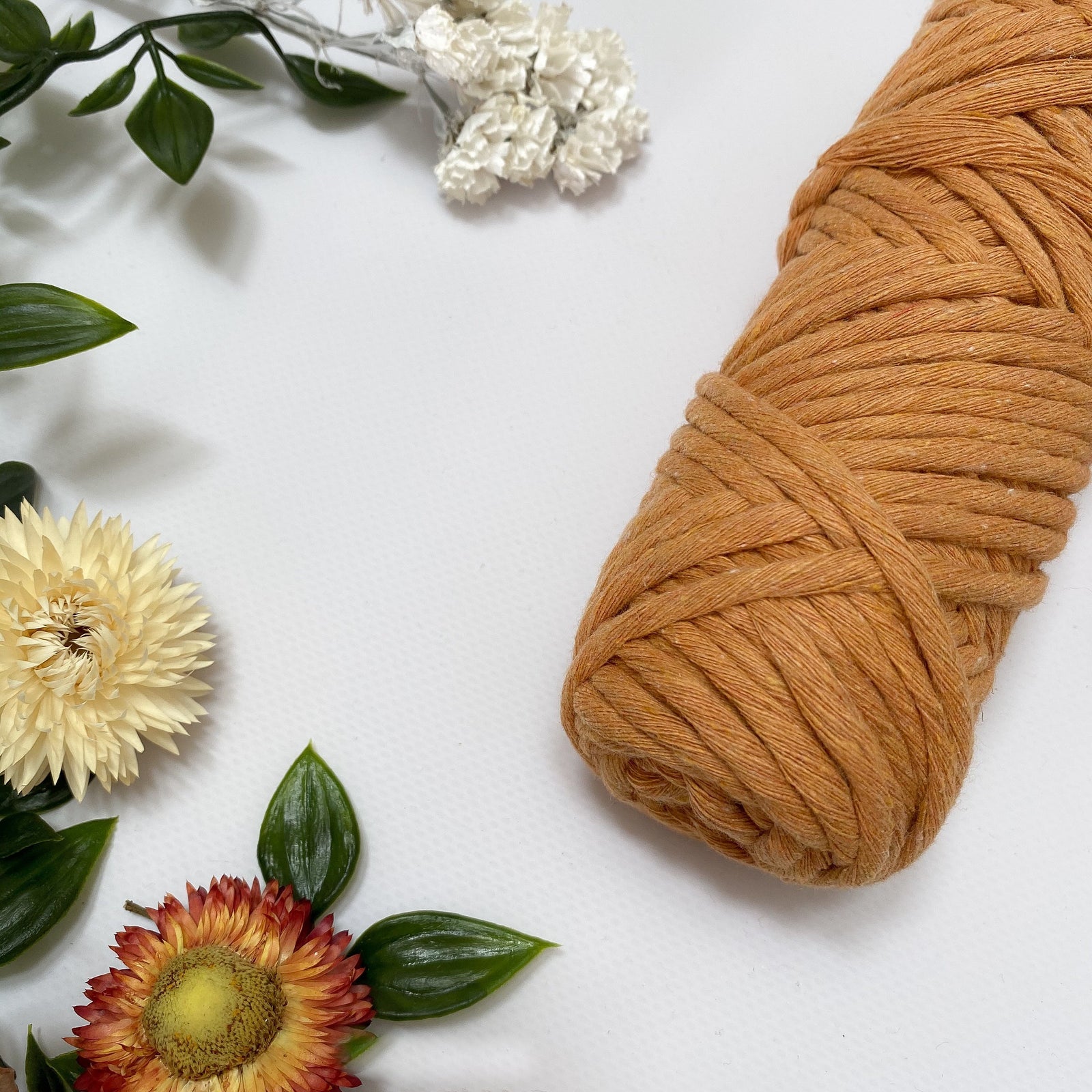 Mary Maker Studio Luxe Colour Cotton Dusty Mustard 5mm Minis - Luxe Cotton String (50 Colours) macrame cotton macrame rope macrame workshop macrame patterns macrame