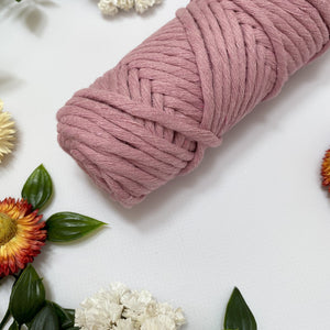 Mary Maker Studio Luxe Colour Cotton Dusty Rose 5mm Minis - Luxe Cotton String (50 Colours) macrame cotton macrame rope macrame workshop macrame patterns macrame