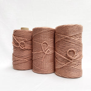 mary maker studio 1kg 3mm recycled cotton macrame string in neutral vintage peach colour suitable for macrame workshops beginners and advanced artists