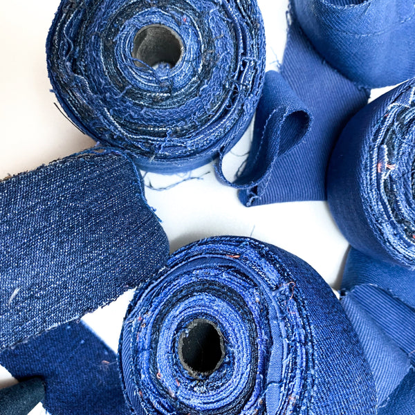 Recycled Denim Ribbon - Mary Maker Studio - Macrame & Weaving